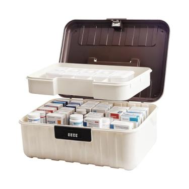 Imagem de Caixa de armazenamento SAFELock – Caixa organizadora segura de primeiros socorros para medicamentos, cofre com código de combinação para dinheiro, chave, telefone, lanche, casa, frigorífico