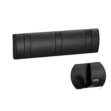 Imagem de Cabide montado na parede ganchos de parede cabide de toalha dobrável instalação sem unhas ganchos de parede cabide de parede suporte de roupas casacos para parede banheiro cabideiro montado na parede