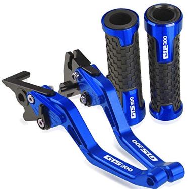 Imagem de Para Vespa GTS 125 250 300 Motocicletas Pegas Guiador CNC Travão Curto Alavanca de Embreagem Granturismo 125 200 S125 S150 Alavanca de Embreagem de Freio de Motocicleta (Cor: Azul)