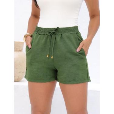 Imagem de Shorts Feminino Dunas Bolsos Cintura Alta Curto Básico - Lori Modas, M