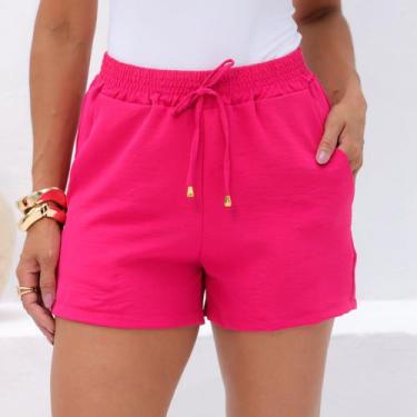 Imagem de Shorts Feminino Dunas Bolsos Cintura Alta Curto Básico - Lori Modas, P