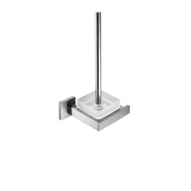 Imagem de Ferragens de banheiro acessórios de ferragens de banheiro conjunto de barra de toalha de aço inoxidável 304 gancho quadrado suporte de toalha de papel escova de vaso sanitário elegante (suporte de