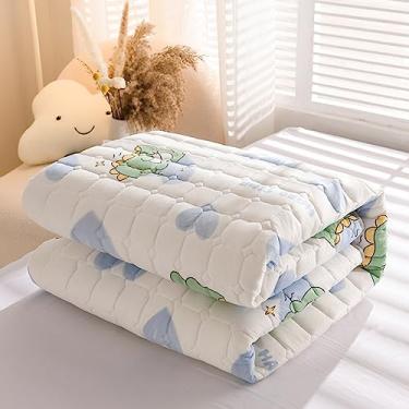 Imagem de Almofada de colchão 100% algodão único, 135 * 200 cm, almofada de cama, colchão, lençol de verão, resistente à forma (cor 5, 200 * 220 cm)