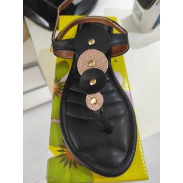 Imagem de Sandália preta com detalhes - Duda calçados 