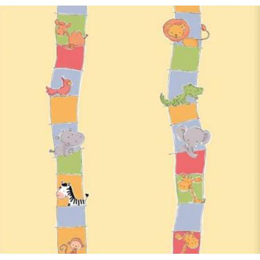 Imagem de Papel de Parede Safari Friends Infantil Colorido SF6207