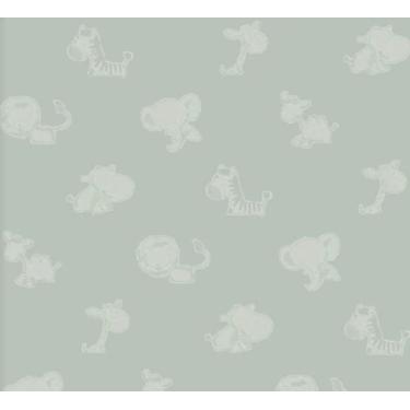 Imagem de Papel de Parede Safari Friends Infantil Verde SF6222