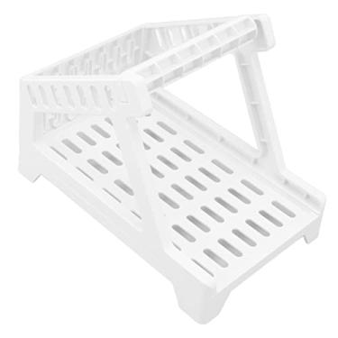 Imagem de Cocoarm Suporte para Impressora de Código de Barras Suporte para Etiquetas para Impressora Térmica Com Material ABS Suporta Rolo de 110mm e Folha de 180x100mm Acessório para Impressora (WHITE)