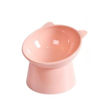 Imagem de Comedouro Gatinho Ergonômico Elevado Postura Correta Cães Gatos 240ml (3,Rosa)