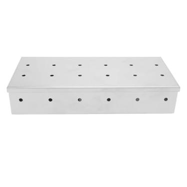 Imagem de Caixa de defumador profissional retangular de aço inoxidável premium de grande capacidade para churrasco, churrasco, acampamento, piquenique, atividades ao ar livre