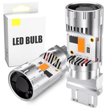 Imagem de Lâmpadas LED Switchback 3157/3156, Resistor integrado CANBUS Sem Hyper Flash, T25 3056 3057 4057 4157 Lâmpada LED Super Brilhante para DRL Luzes Reversas / Lâmpada de Estacionamento Traseira, Pacote