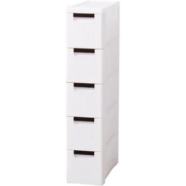 Imagem de Gavetas De Armazenamento Empilháveis Carrinho De Gaveta De Armazenamento Estreito, Armário De Chão De Banheiro Fino Com Gaveta Deslizante, Torre De Armazenamento Com Rodas, Uni, 5 Drawer