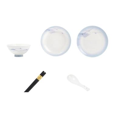 Imagem de Pratos de cerâmica fresca para paisagem doméstica requintada alta temperatura - conjunto de 16 peças "Lite"