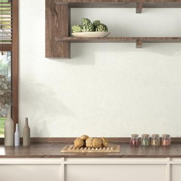 Imagem de Wallderful Papel de contato bege fosco para bancadas 40 cm x 599 cm papel de parede de granito à prova d'água vintage mármore vara no papel de parede para bancadas de cozinha, bancada, banheiro, mesa