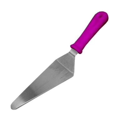 Imagem de Espátula Para Cortar Bolo Torta Doces Em Inox Pink 25 Cm -