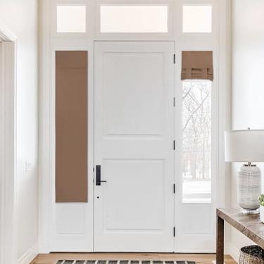 Imagem de Cortinas de janela de porta Sightlight, cortinas de privacidade com isolamento térmico para porta frontal de vidro de pátio, 30,5 cm x 175,3 cm, mocha, 1 painel
