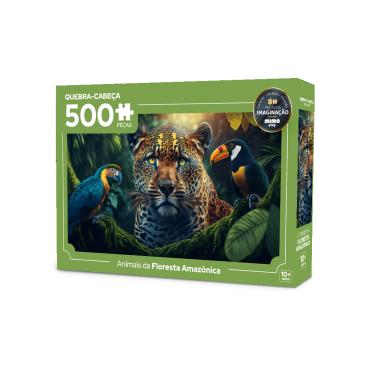Imagem de QUEBRA CABECA 500 PCS ANIMAIS DA FLORESTA 2630 MIMO