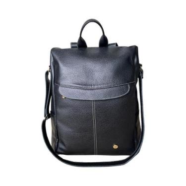 Imagem de Mochila Feminina de Couro Legítimo Original Faculdade Passeio - Gaios 
