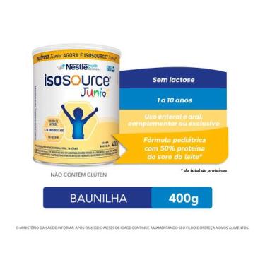 Imagem de Nutrição Enteral Isosource Junior Baunilha 400g
