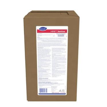 Imagem de Diversey 5756026 J-512 higienizador, sem enxágue, desinfetante de superfície de contato com alimentos, lavagem das mãos, líquido vermelho, sem cheiro, saco para pendurar na caixa, 2,5 galões