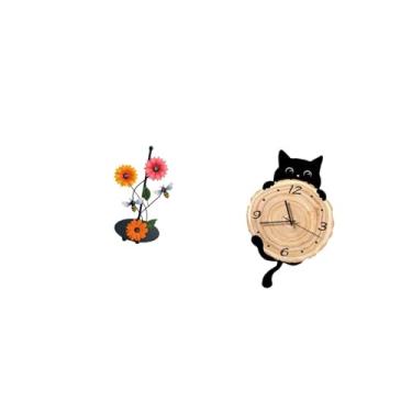 Imagem de Fenteer Suporte para Papel Toalha, Dispensador Vertical Antiderrapante, Suporte para Lenços de Papel, Relógio de Parede Decorativo para Casa, Presentes, Fácil