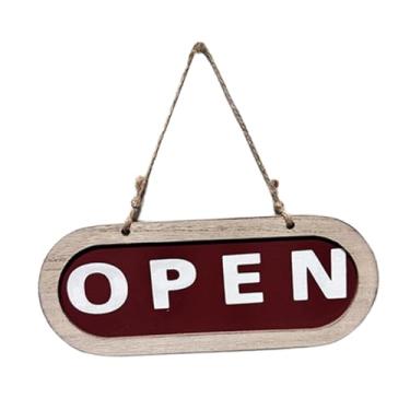 Imagem de Esquirla Placa de Madeira "Aberto" para Pendurar em Portas, Janelas Ou Lojas.