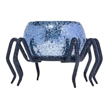 Imagem de Bath & Body Works Suporte de vela Bling Spider 3 pavios – Edição Halloween 2025, acessório de vela decorativa de resina