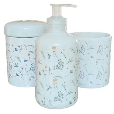 Imagem de Kit Higiene Bebê e Lavabo Arabescos 3 Peças - Antilope Decor - Antilop