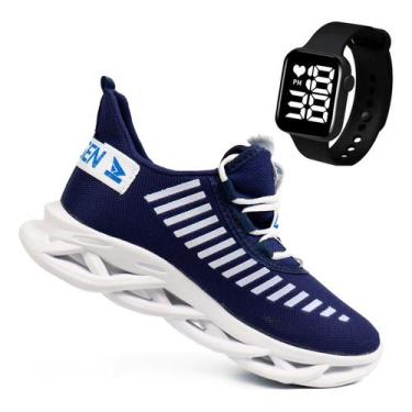 Imagem de Kit Tenis Masculino Para Esportes Corrida Treino + Relogio - Oldsen, T