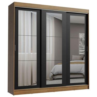 Imagem de Guarda Roupa 3 Portas de Correr de Espelho 3 Gavetas Madesa