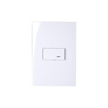 Imagem de Interruptor Simples Com Luz Margirius Sleek 10A C/Placa 4X2