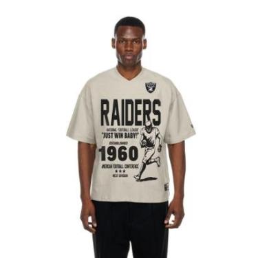 Imagem de CAMISETA NEW ERA OVERSIZE LAS VEGAS RAIDERS NFL BEGE-Masculino