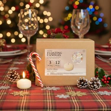 Imagem de CW Studio Velas flutuantes sem cheiro – queima por longas horas, sem fumaça – cera de parafina premium – perfeitas para casamentos, festas, spa, centros de mesa, ocasiões especiais e decoração de casa