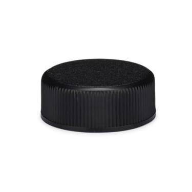 Imagem de The Kombucha Company Tampa de rosca de polipropileno preta com forro de espuma, tamanho 28-400, serve para muitas garrafas de 473 ml e 946 ml, incluindo boston, bom para kombucha, suco, pacote com 12