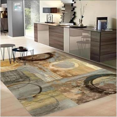 Imagem de Tapete sala antiderrapente antialergico aveludado nao solta pelo indiano Belga b93 1,00x1,50