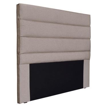 Imagem de Cabeceira Casal 1,40M La Italiana Linho Rústico Areia.