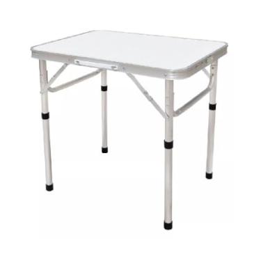 Imagem de Mesa Portátil Dobrável Vira Maleta Alumí­nio Mdf 60x45cm