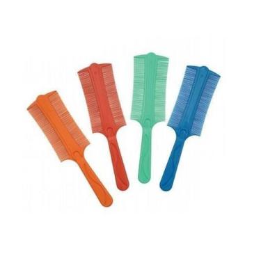 Imagem de Pente Fino Plástico Cabo Caspa Piolho Cores Com 24 Unidades - Safira