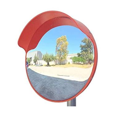 Imagem de EHVYBDX Espelho convexo, espelho de trânsito, espelho de tráfego convexo ao ar livre, espelho retrovisor redondo de estrada de tráfego de grande angular espelho giratório