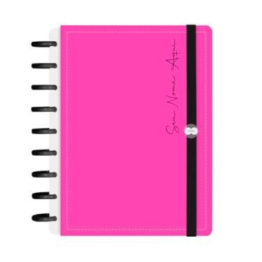 Imagem de Caderno De Disco Iscool Inteligente 140 Folhas Personalizado Solid Fluor Pink M+
