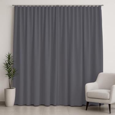 Imagem de Cortina Blackout para Trilho Suíço, Tecido em Poliéster Premium, Medidas 6,00 x 2,70m (Chumbo)