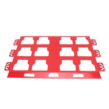 Imagem de Xixian Placa de Montagem para Armazenamento de Ferramentas, Base de Metal para Pacote Milwaukee, Montada na Parede Com Alta Resistência para Organizar a Caçamba do Caminhão, Parede do (Vermelha)