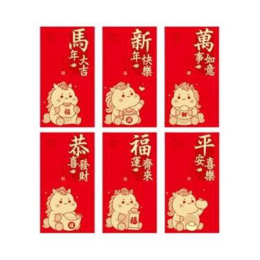 Imagem de Envelopes De Dinheiro Da Sorte Para O Ano Novo Chinês 2026 Com Design 