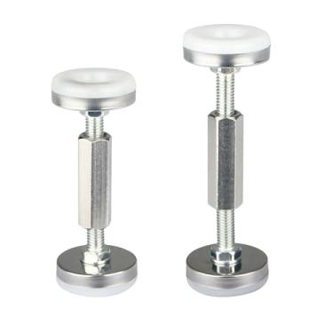 Imagem de MOYUXIAO Rolhas de cabeceira para parede, rolhas de cama ajustáveis e protetor de parede de móveis, rolhas de estrutura de cama de aço inoxidável, enchimento de lacunas anti-ruído para cabeceira e