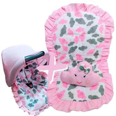 Imagem de Kit Capa de Bebê Conforto + Capa de Carrinho + Jogo Protetor de Cinto 