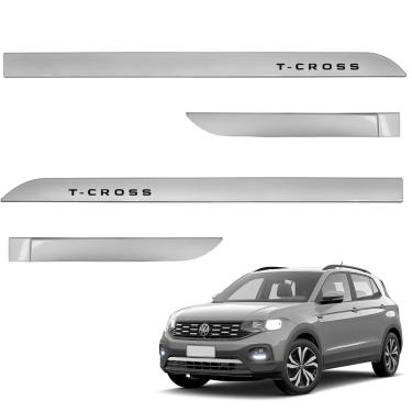 Imagem de Jogo de Friso Lateral T-Cross 2020 A 2025 Prata Sargas