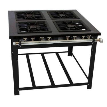 Imagem de Fogão Industrial 4 Bocas 4 Duplas Baixa Pressão