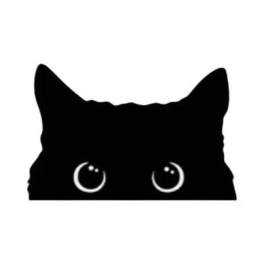 Imagem de Adesivo De Vinil Para Carro Gato Adorável E Pobre, Impermeável, Com Ol