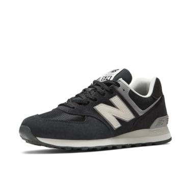 Imagem de New Balance Tênis unissex adulto 574 V2 Central Park, Preto/cinza, 9 Wide Women/7.5 Men