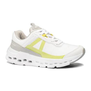 Imagem de Tênis Feminino Academia Esportivo Caminhadas Passeio (BRANCO/VERDE LIMÃO, BR, Adulto, Numérico, M, 39)