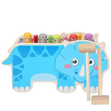 Imagem de Generic Jogo de Hamster Toupeira de Madeira Premium Brinquedo Educacional Colorido para Crianças, Desenvolve Coordenação Mão-olho e Reconhecimento de Forma, para Crianças Com Mais de 3 Anos Material